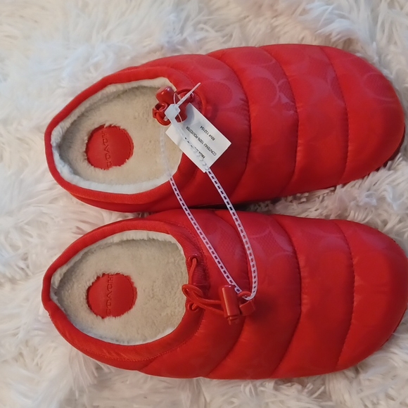 COACH Rachelle Monogram Quilted Nylon Slippers Women's Sizes New - Picture 7 of 15